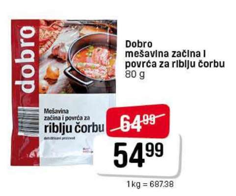 Dobro mešavina začina i povrća za riblju čorbu
