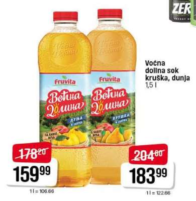 Voćna dolina sok kruška, dunja