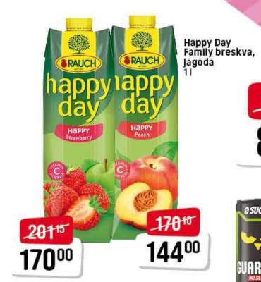 Happy Day Family breskva, Jagoda 1L