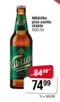 Nikšićko pivo svetlo staklo