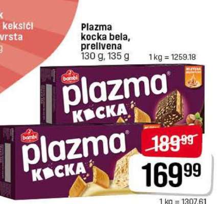 Plazma kocka bela, prellvena