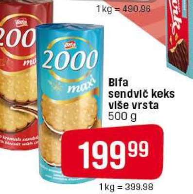 Bifa sendvič keks više vrsta