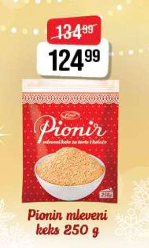 Pionir mleveni keks 250 g