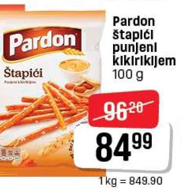 Pardon Štapići punjeni kikirikijem