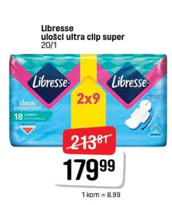 Libresse ulošci ultra clip super