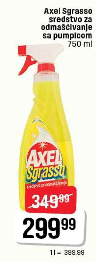 Axel Sgrasso sredstvo za odmašćivanje sa pumpicom 750 ml