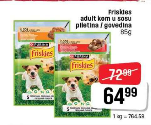Friskies adult kom u sosu piletina/govedina