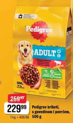 Pedigree briketi, s govedinom i povrćem, 500 g