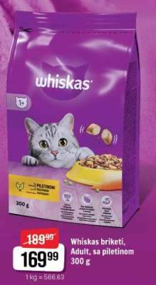 Whiskas briketi, Adult, sa piletinom