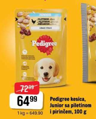 Pedigree kesica, Junior sa piletinom i pirinčem, 100 g
