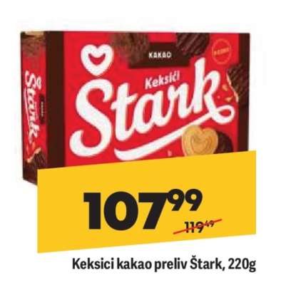 Keksići kakao preliv Štark 220g