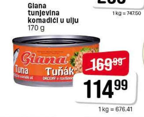 GIANA TUNJEVINA komadići u ulju