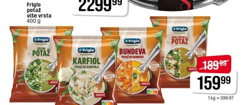 Friglo potaž više vrsta