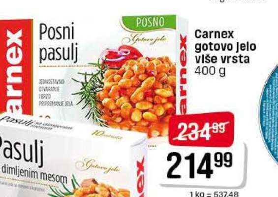 Carnex gotovo jelo više vrsta
