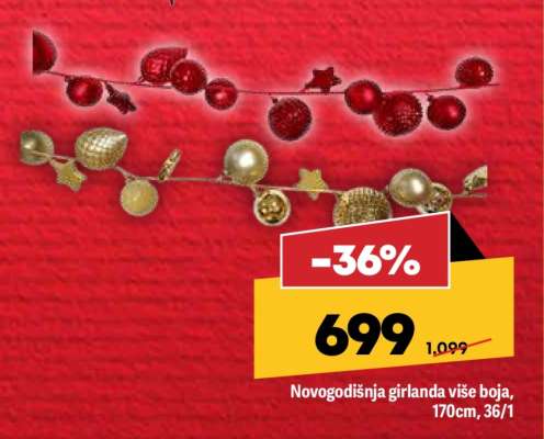 Novogodišnja girlanda više boja