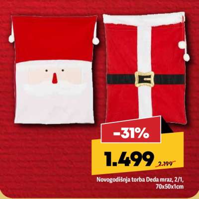 Novogodišnja torba Deda mraz, 2/1