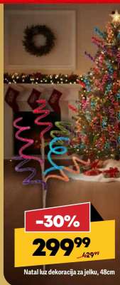 Natal luz dekoracija za jelku, 48cm