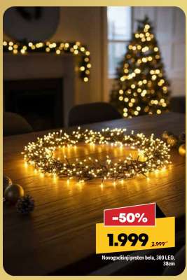 Novogodišnji prsten bela