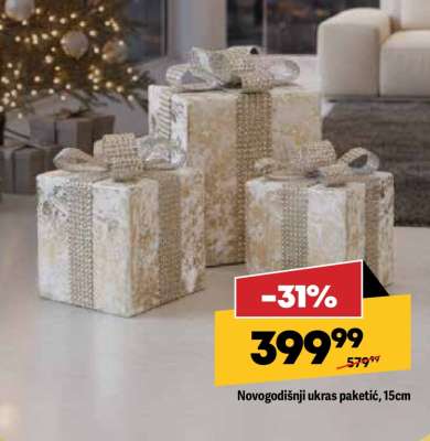 Novogodišnji ukras paketić