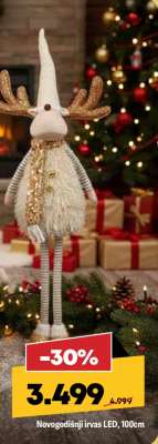 Novogodišnji irvas LED, 100cm