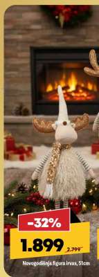 Novogodišnja figura irvas, 51cm