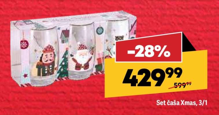 Set Čaša Xmas, 3/1