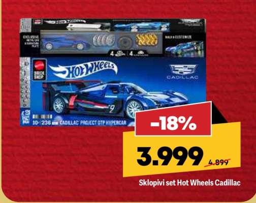 Sklopivi set Hot Wheels Cadillac