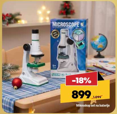 Mikroskop set na baterije