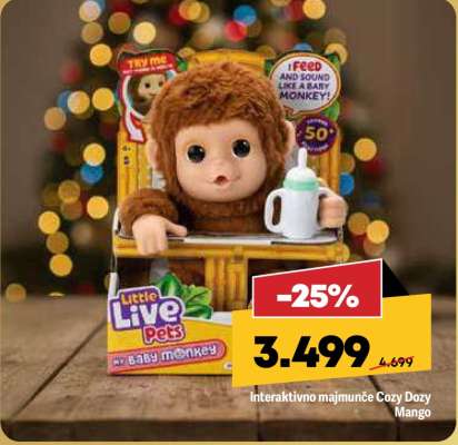 Interaktivno majmunče Cozy Dozy Mango