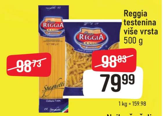 Reggia testenina više vrsta