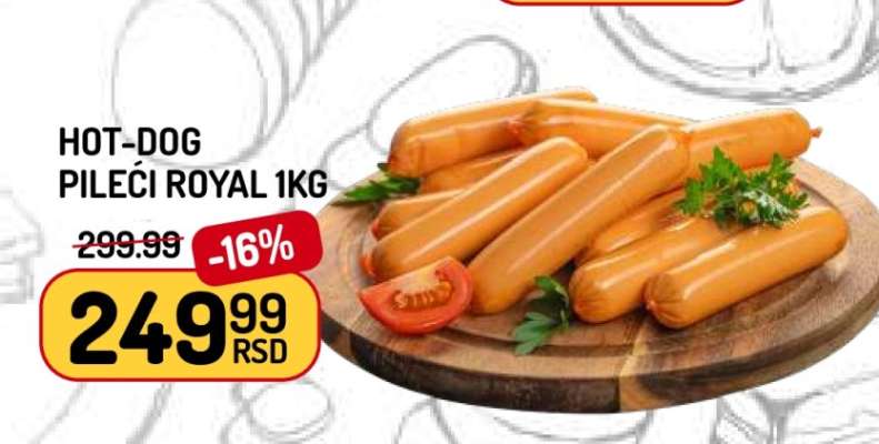 HOT-DOG PILEĆI ROYAL 1kg