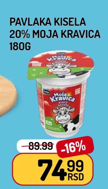Pavlaka Kisela 20% Moja Kravica 180g
