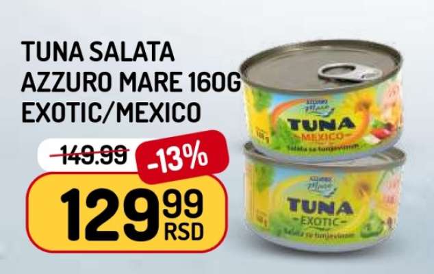 Tuna Salata Azzuro Mare 160g Exotic/Mexico