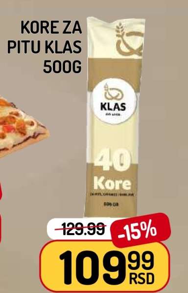 Kore za pitu Klas 500g