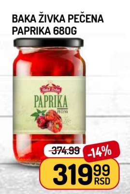 BAKA ŽIVKA PEČENA PAPRIKA 680g