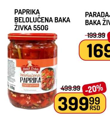 Paprika belolučena Baka Živka 550g