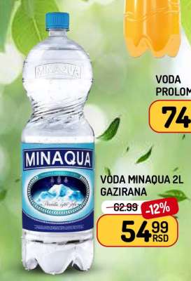 Voda Minaqua 2L Gazirana