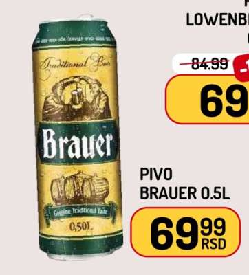 Pivo Brauer 0.5l