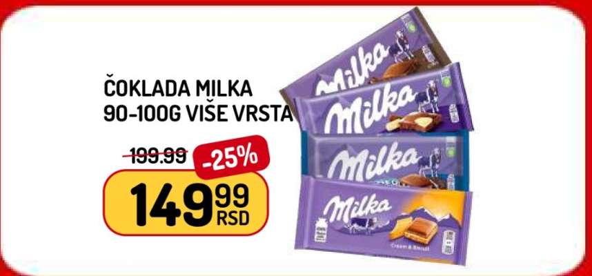 Čokolada Milka 90-100g