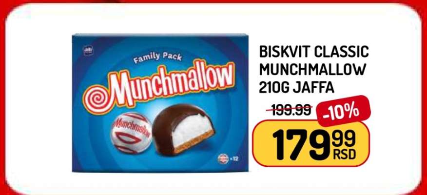 Biskvit Classic Munchmallow 210g Jaffa