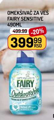 Omekšivač za veš Fairy Sensitive 490ml