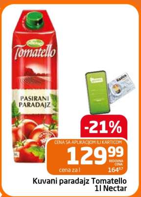 Kuvani paradajz Tomatello 1l Nectar