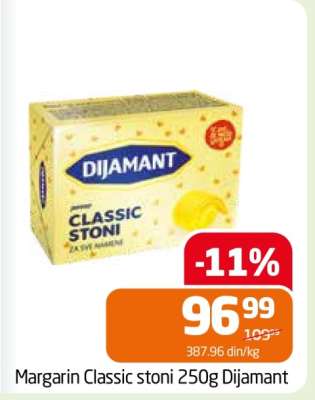 Margarín Classic stoni 250g Dijamant