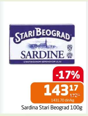 Sardina Stari Beograd 100g