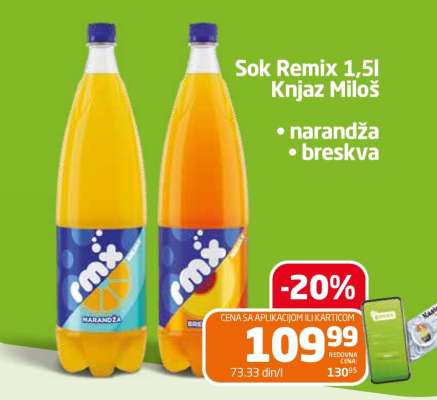Sok Remix 1,5l Knjaz Miloš