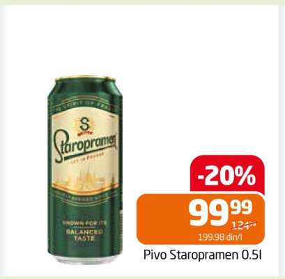Pivo Staropramen 0.5l