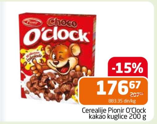 Cerealije Pionir O’Clock kakao kuglice 200 g