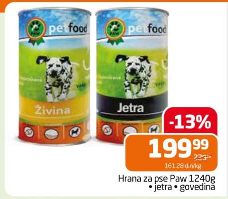 Hrana za pse Paw 1240g