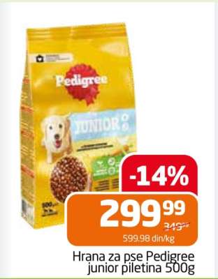 Hrana za pse Pedigree junior piletina 500g