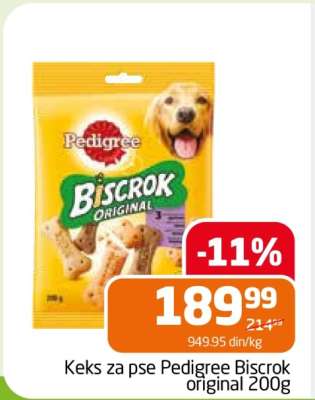 Keks za pse Pedigree Biscrok original 200g